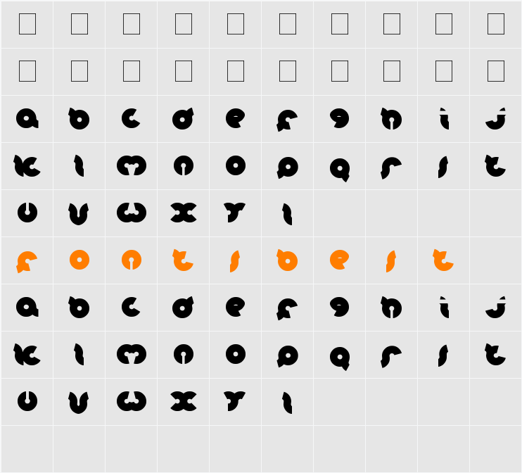 onion rings Character Map