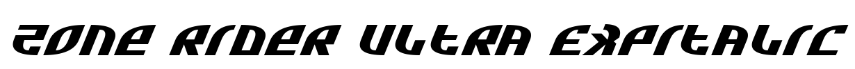 Zone Rider Ultra ExpItalic Font Image
