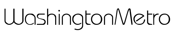 WashingtonMetro Font Image