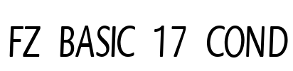 FZ BASIC 17 COND Font Image