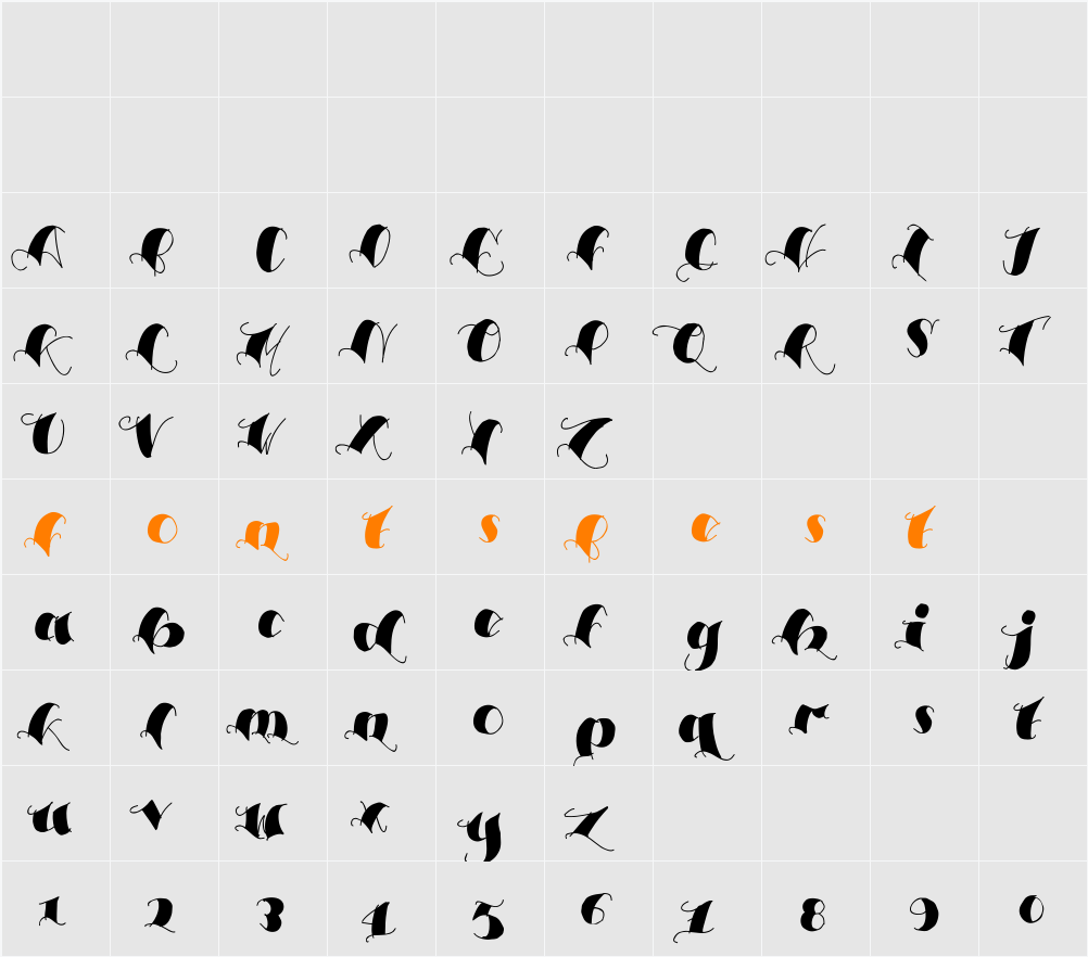 Espesor Olas Filled Character Map