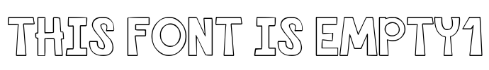 THIS FONT IS EMPTY1 Font Image