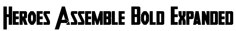 Heroes Assemble Bold Expanded Font Image