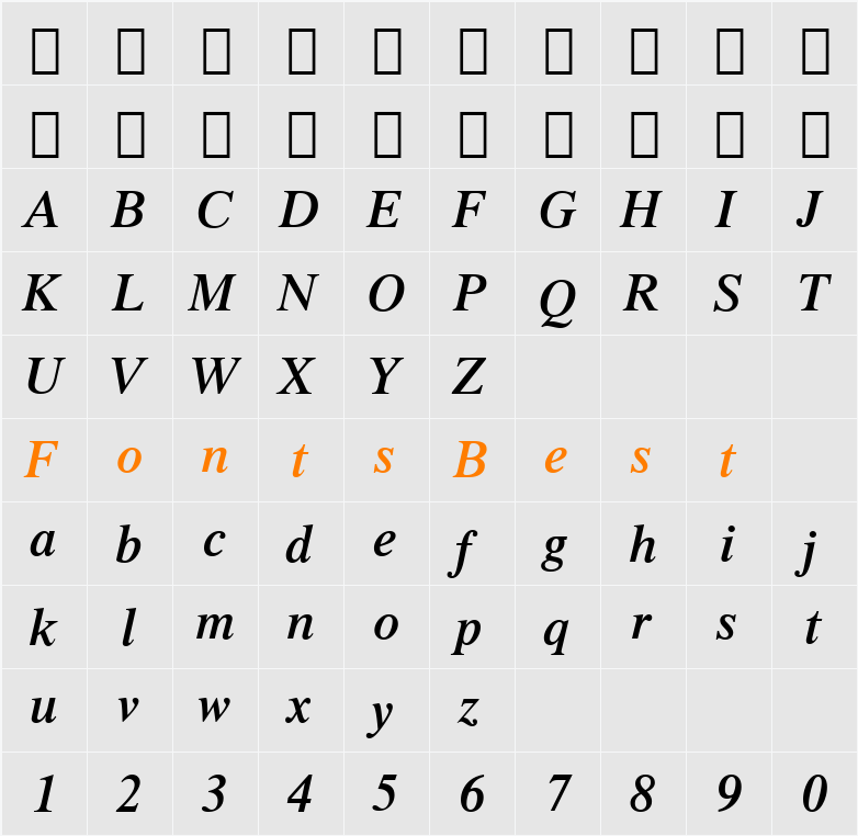 Dutch801 SeBd BT Character Map