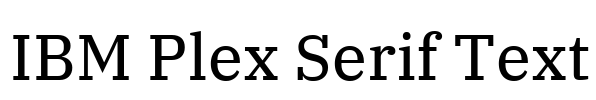 IBM Plex Serif Text Font Image