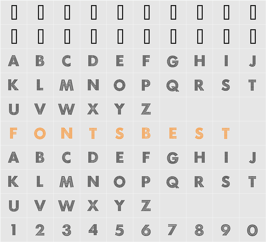 Fortuna Dot Character Map
