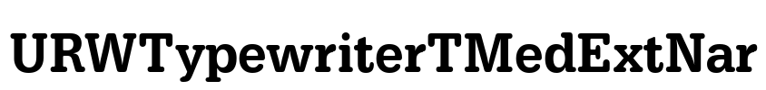 URWTypewriterTMedExtNar Font Image