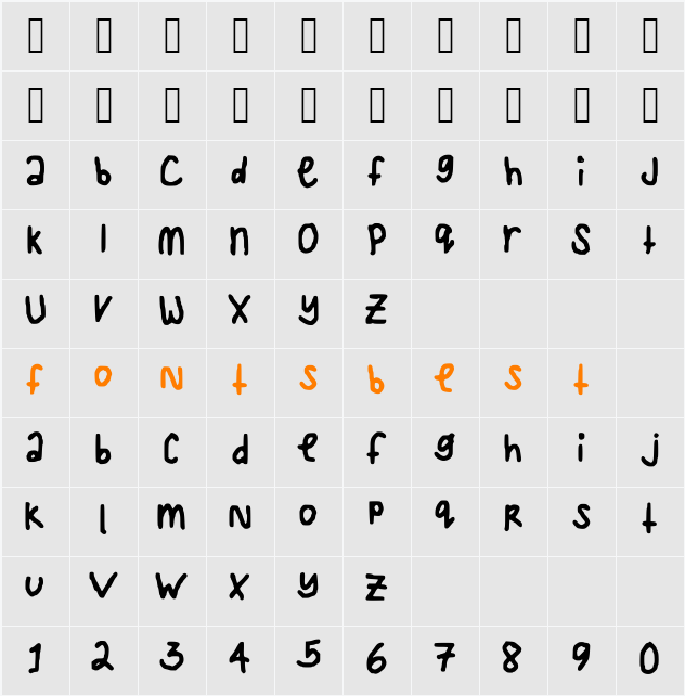 LoveMeAgain Character Map