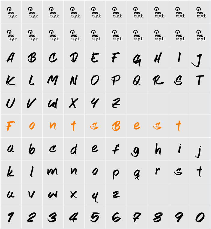 Joshe Character Map