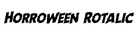 Horroween Rotalic Font Image