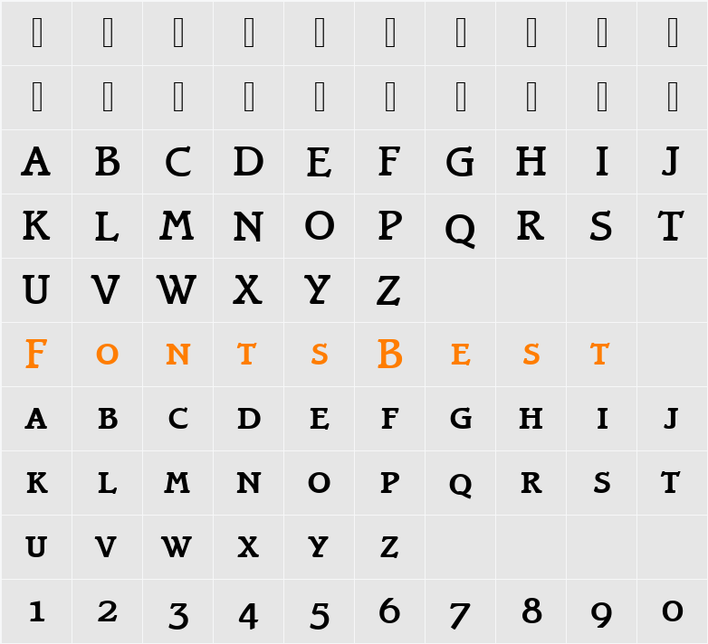 BramlSCTEEMed Character Map