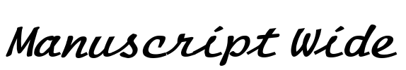 Manuscript Wide Font Image