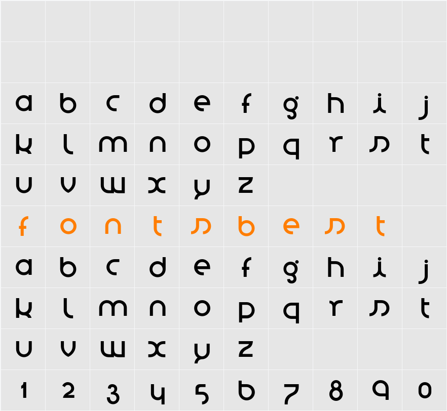 st nova sans Character Map