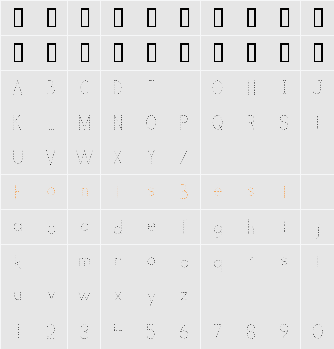 Print Clearly Dashed Character Map