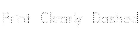 Print Clearly Dashed Font Image