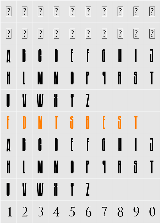 Soundgarnden Badmotorfont Character Map