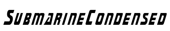 SubmarineCondensed Font Image