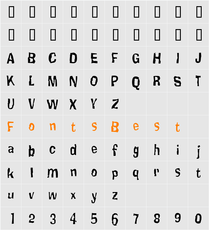 Knucklehead Character Map