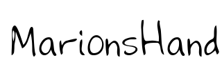 MarionsHand Font Image