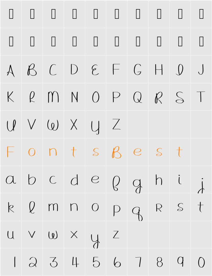 MRF Hello Fall Character Map