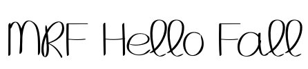 MRF Hello Fall Font Image