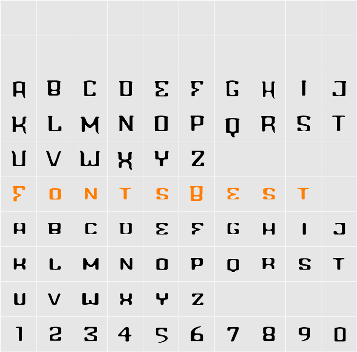 L Character Map