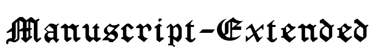 Manuscript-Extended Font Image