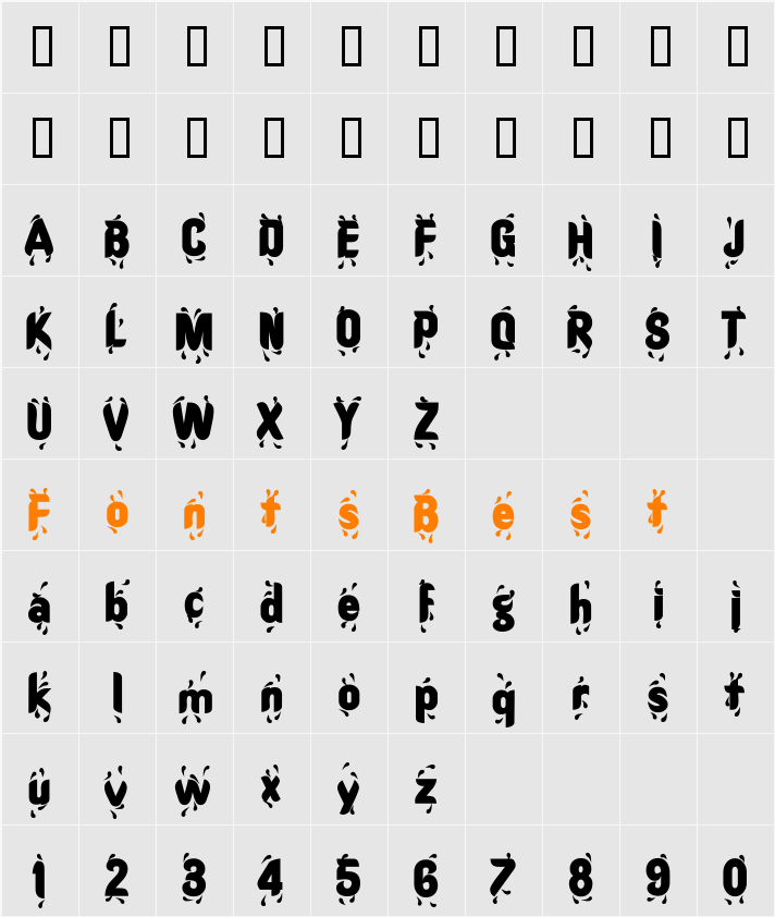 RainDanceSSK Character Map