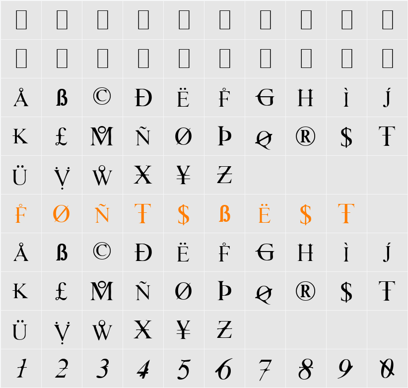 Hackers Character Map