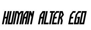 HUMAN ALTER EGO Font Image