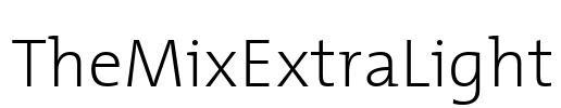 TheMixExtraLight Font Image