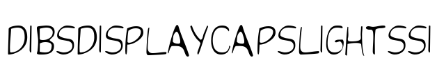 DibsDisplayCapsLightSSi Font Image