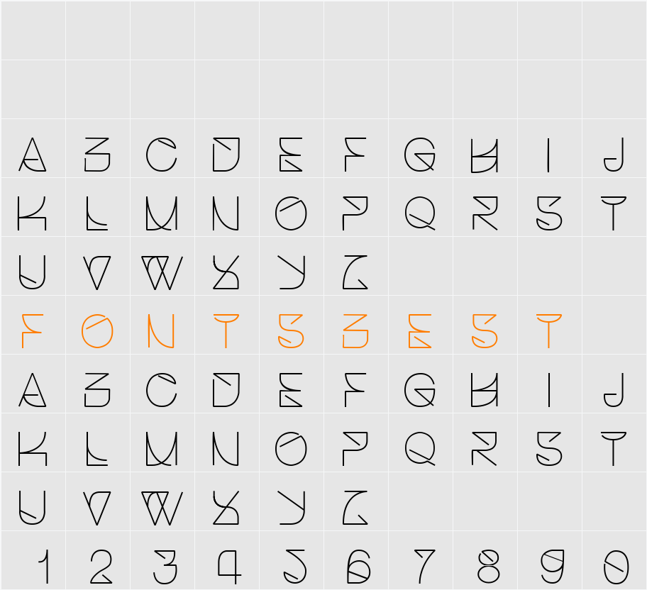 Helvetica Struggle Character Map