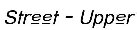 Street - Upper Font Image