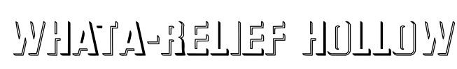 WhatA-Relief Hollow Font Image