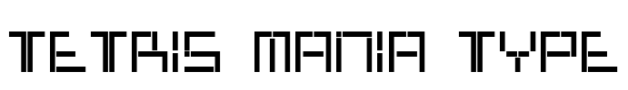 Tetris Mania Type Font Image