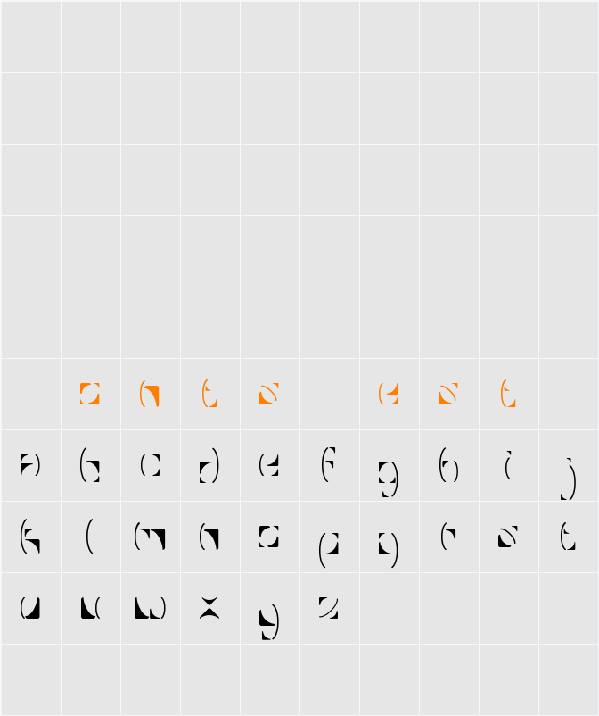 Fragment Character Map