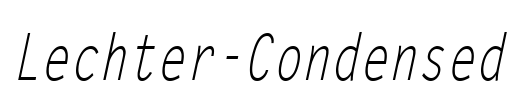 Lechter-Condensed Font Image