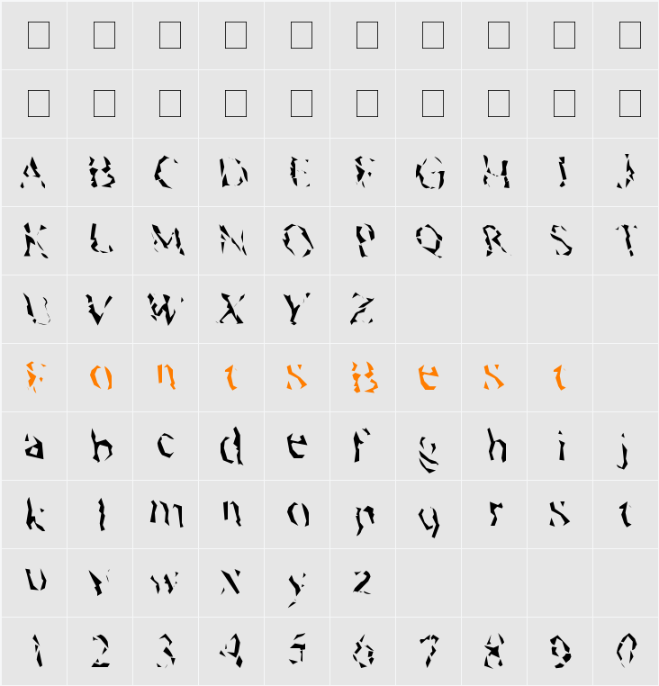 Pyramidhead Character Map