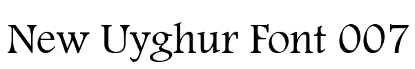 New Uyghur Font 007 Font Image