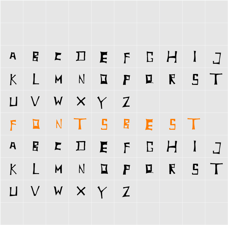 TobyFont Character Map