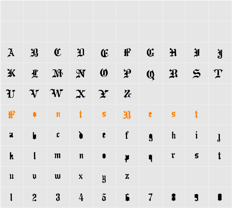 Drama Type Character Map