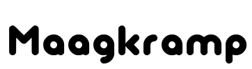 Maagkramp Font Image