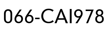 066-CAI978 Font Image