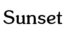 Sunset Font Image