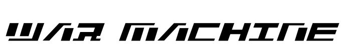 War Machine Font Image