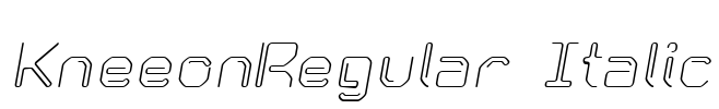 KneeonRegular Italic Font Image