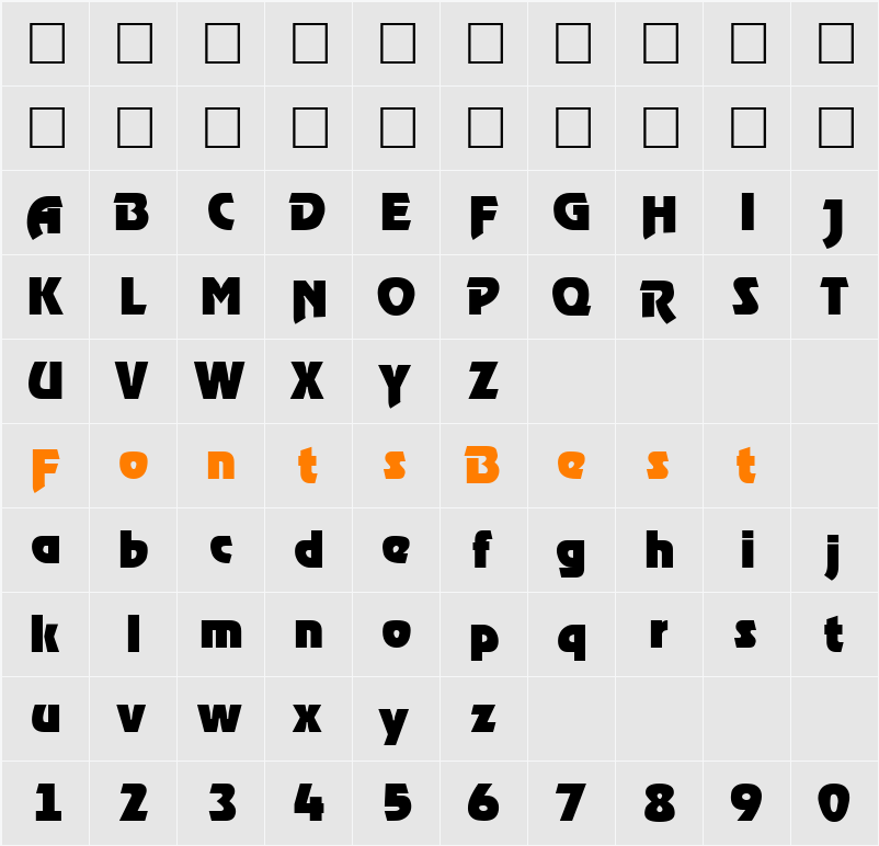 Roost Character Map