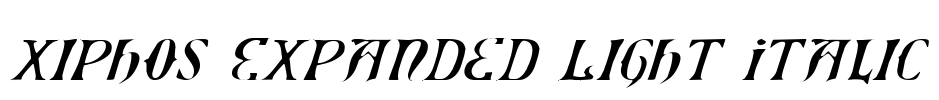 Xiphos Expanded Light Italic