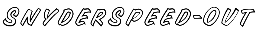 SnyderSpeed-Out Font Image